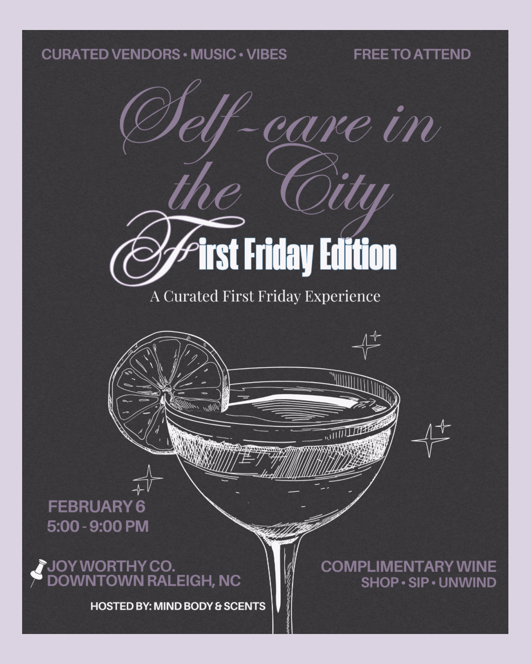 Self-Care in the City — First Friday Edition