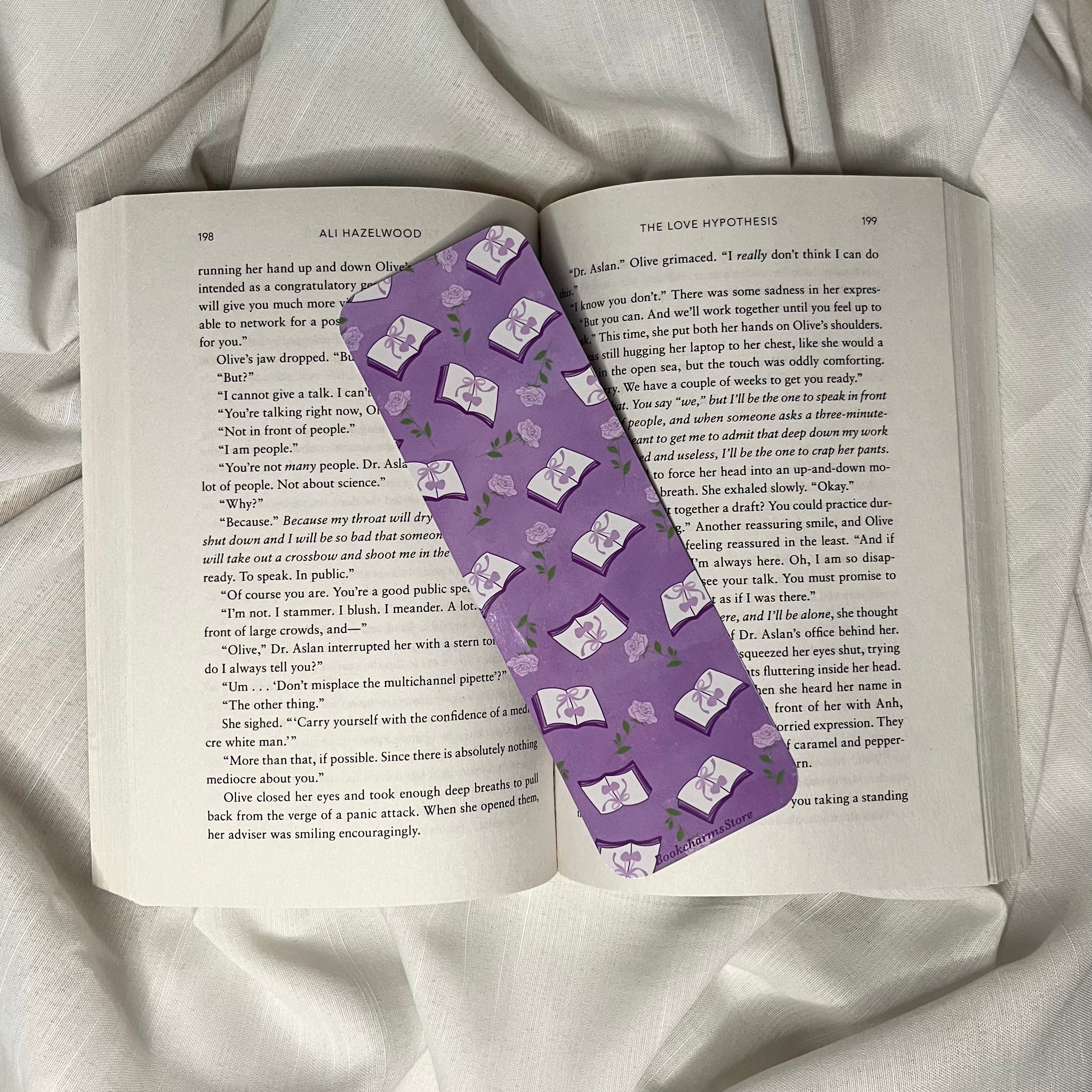 Purple Books Bookmark