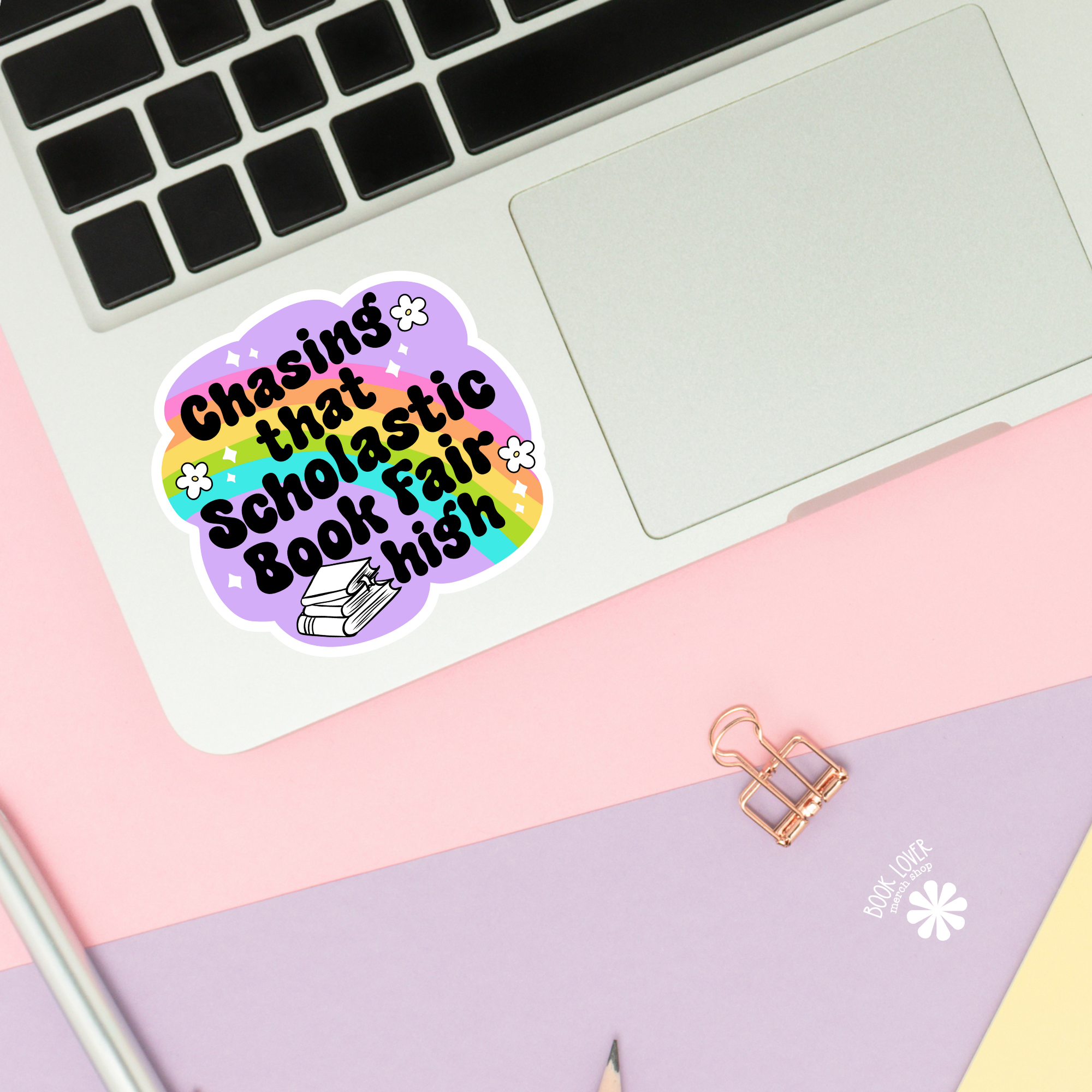 Chasing That Scolastic Book Fair High Stickers / Bookish: 3''