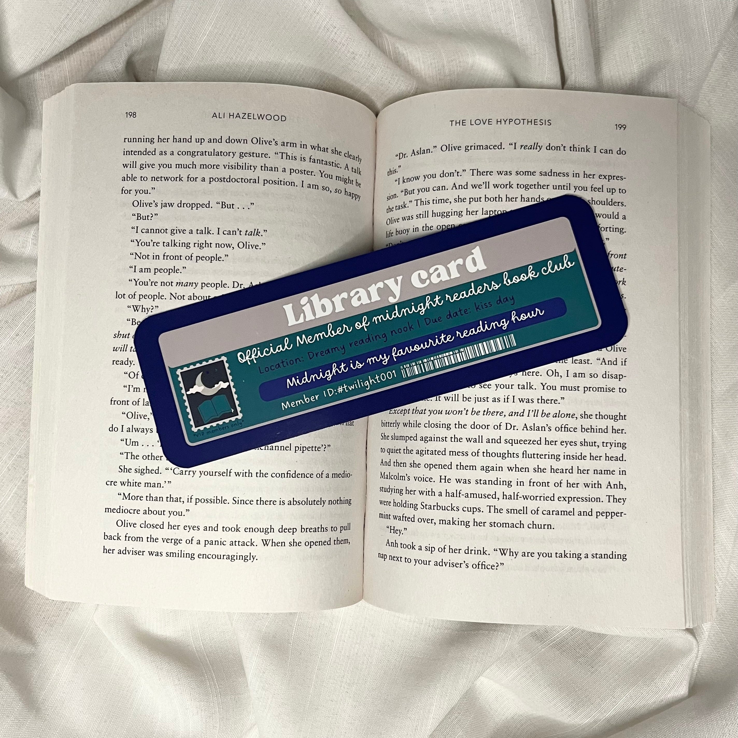 Midnight Readers Library Card Bookmark