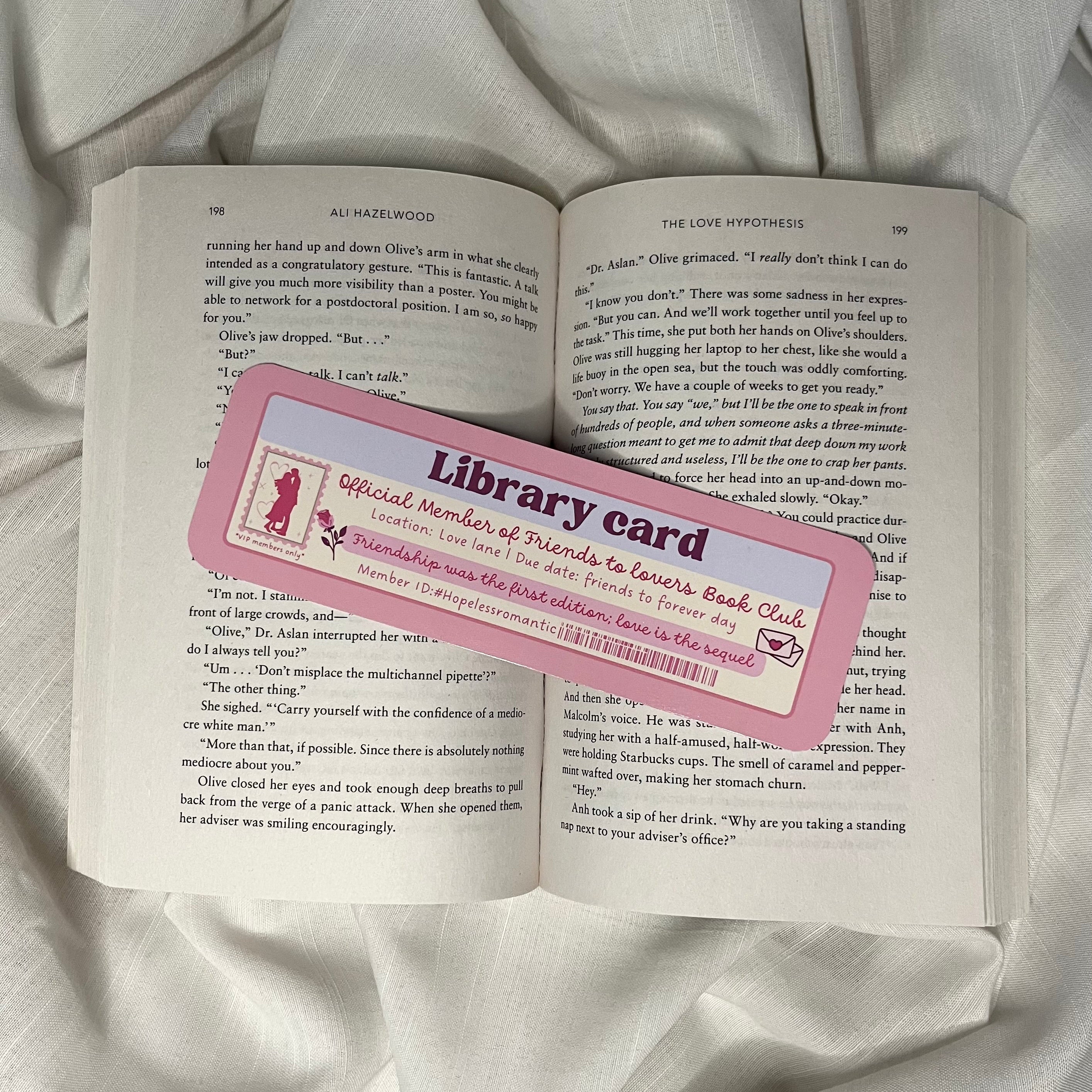 Friends to Lovers Library Card Bookmark