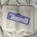 Sports Romance Library Card Bookmark