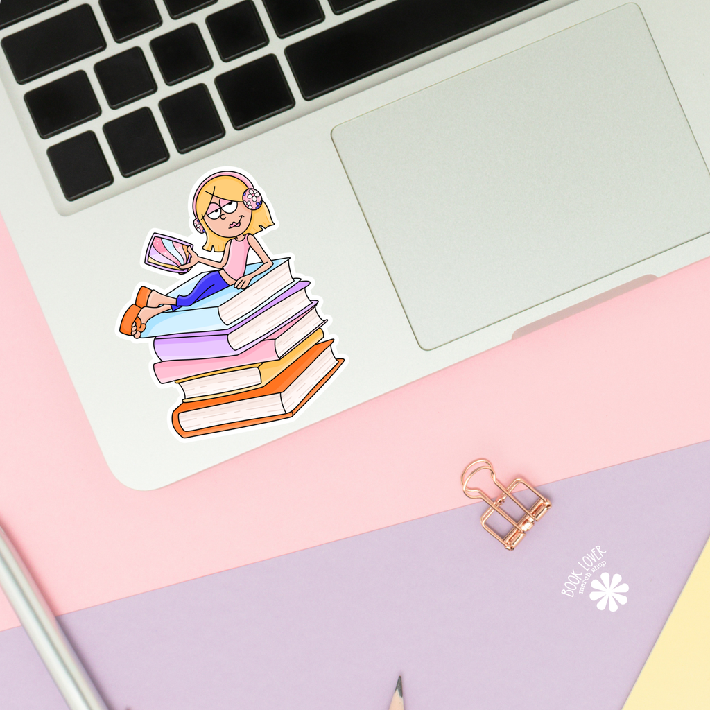 Bookish Girl Stickers / Bookish Stickers / Book Lover Gift: 3''