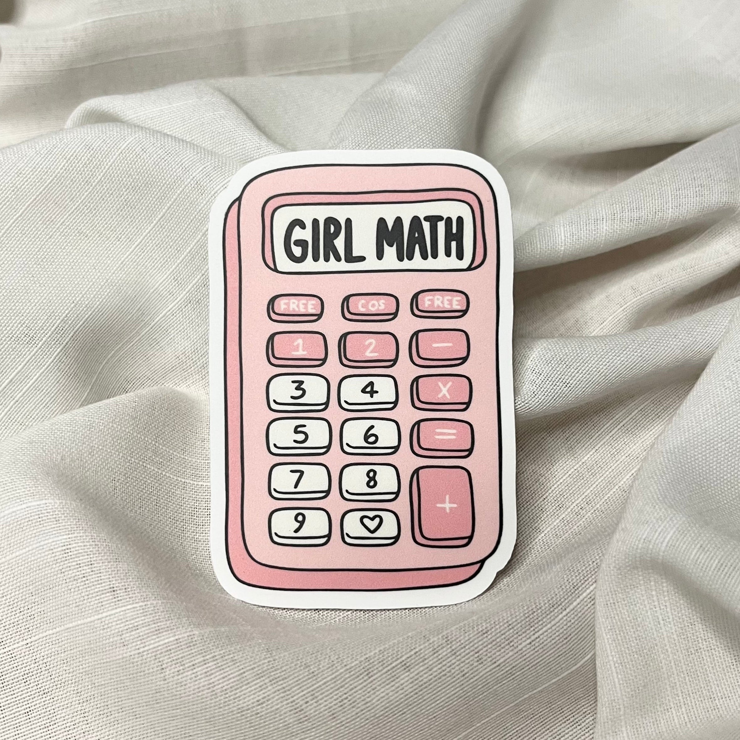 Girl Math Calculator Sticker