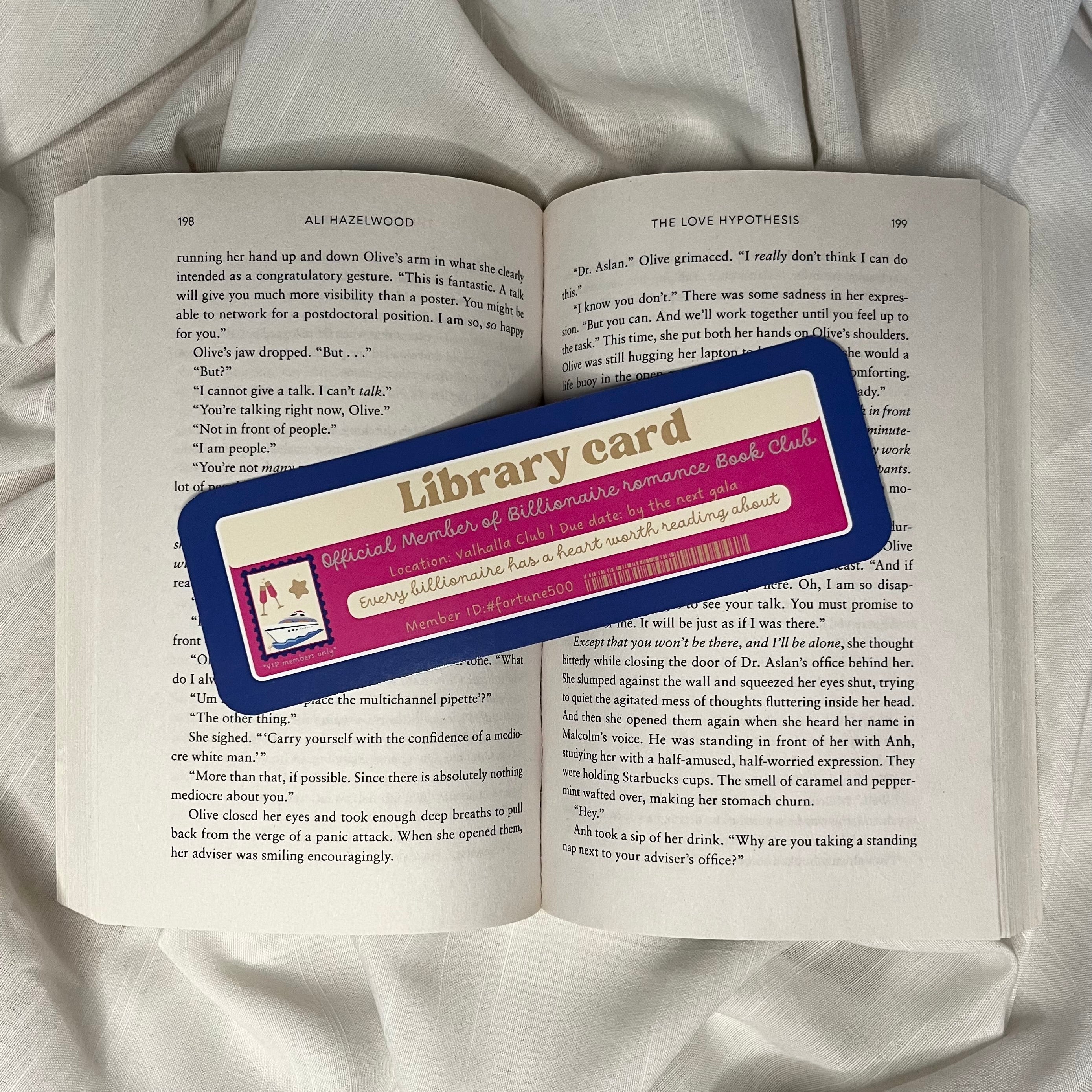 Billionaire Romance Library Card Bookmark