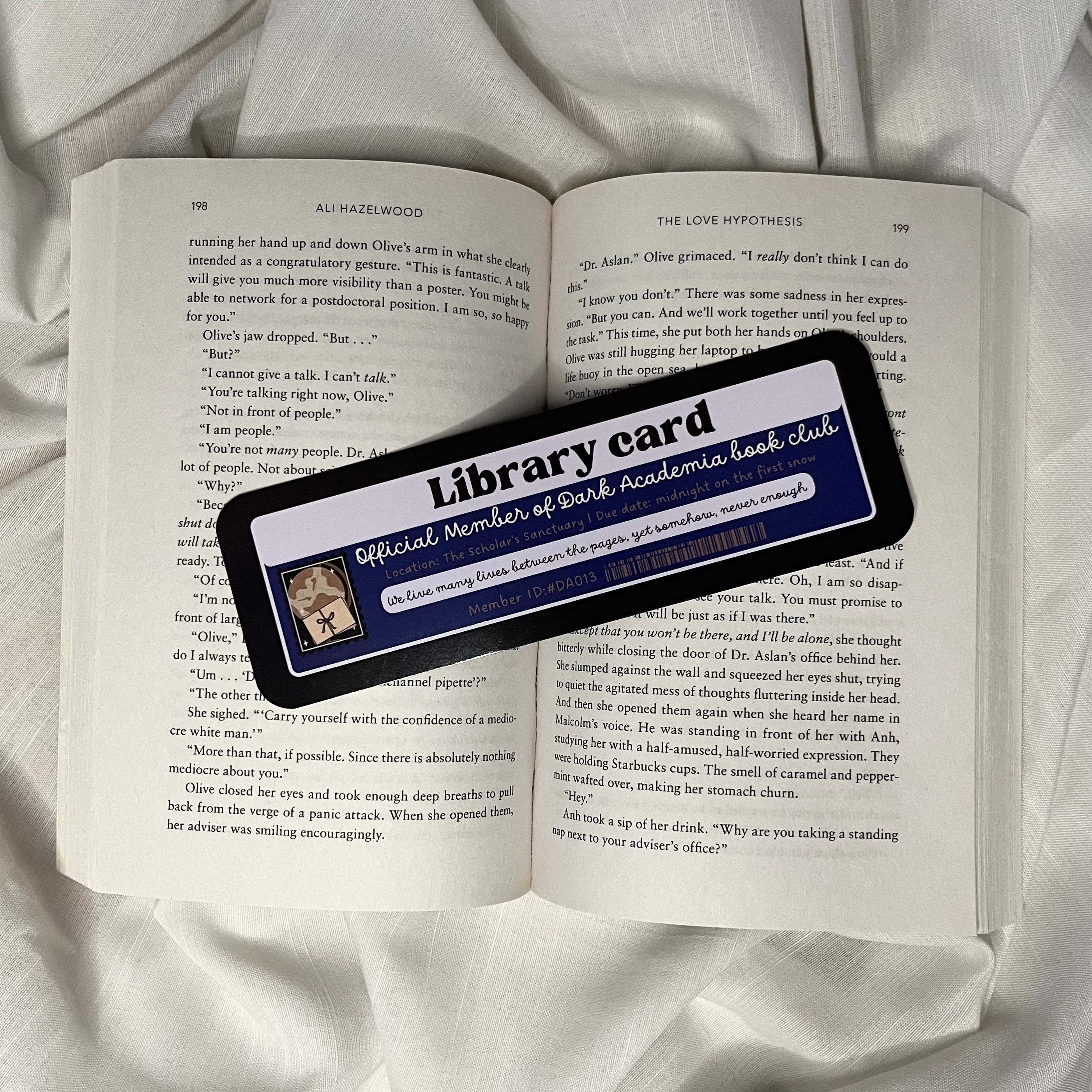Dark Academia Library Card Bookmark