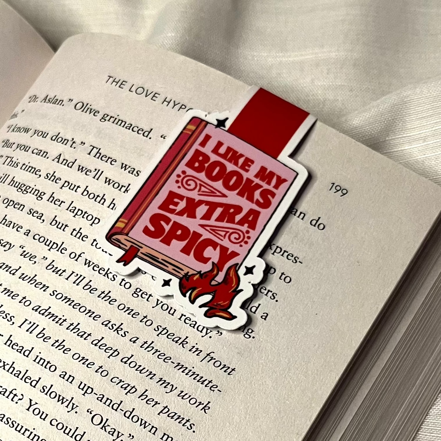 I Like My Books Extra Spicy Magnetic Bookmark