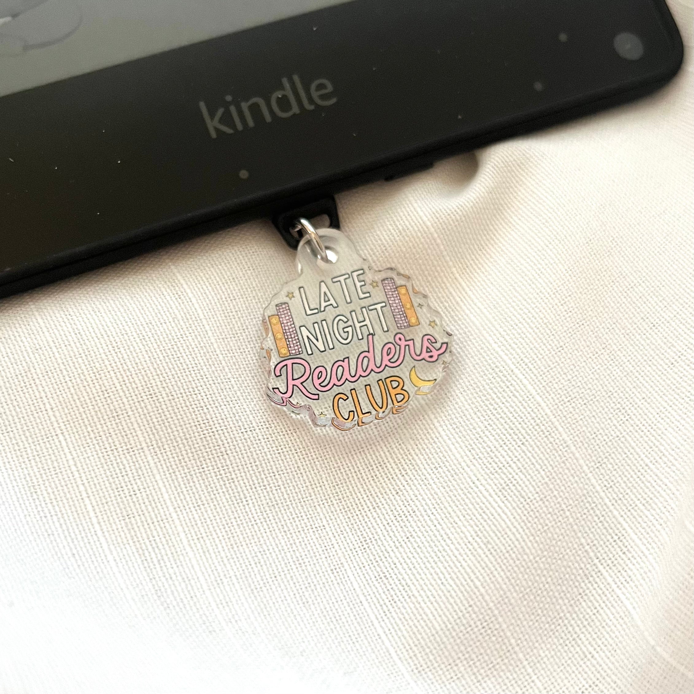Late Night Readers Club Kindle Charm