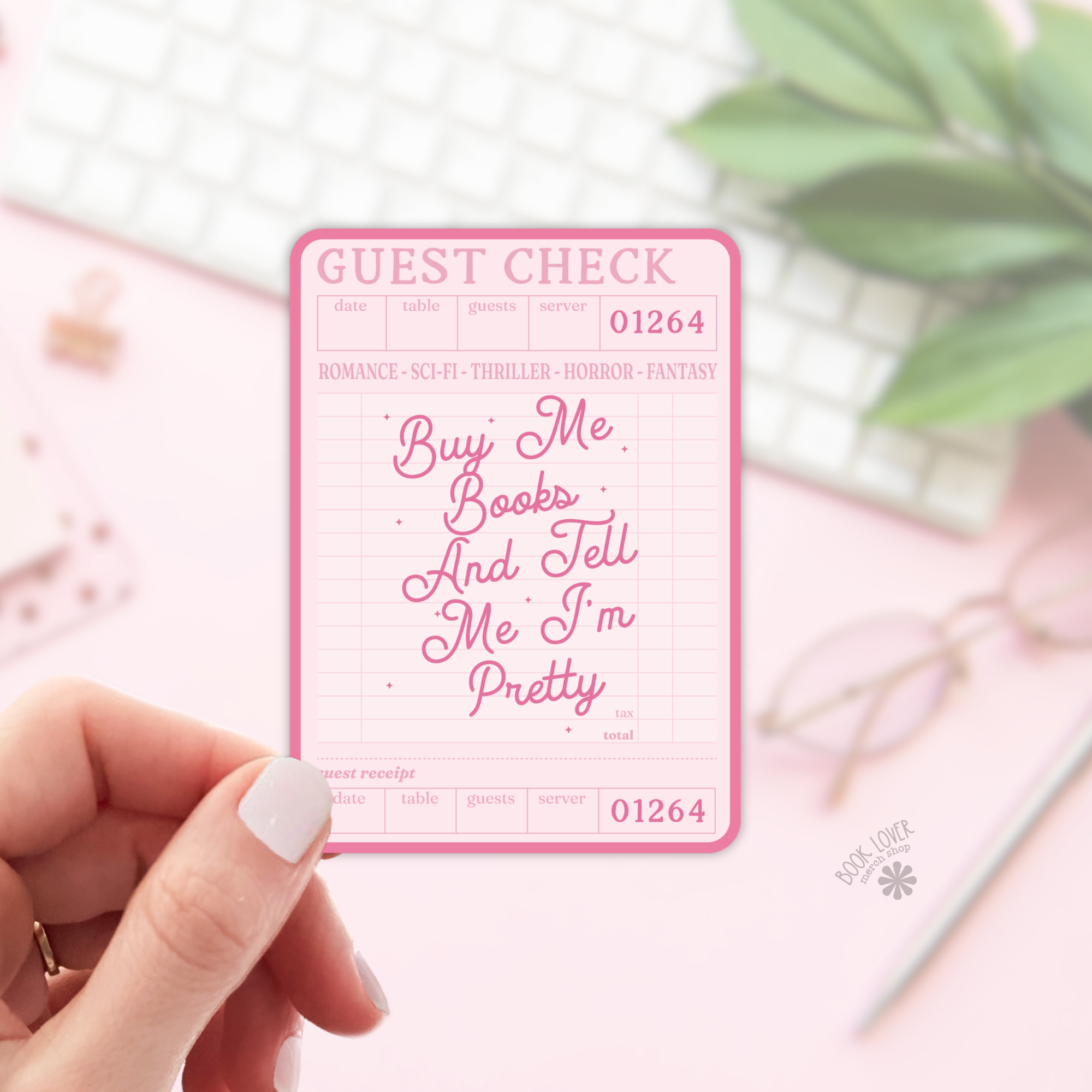 Guest Check Buy Me Books And Tell Me I'm Pretty Stickers