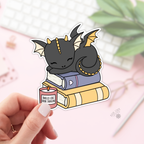Smells Like Book Dragon Stickers / Bookish Stickers: 3''